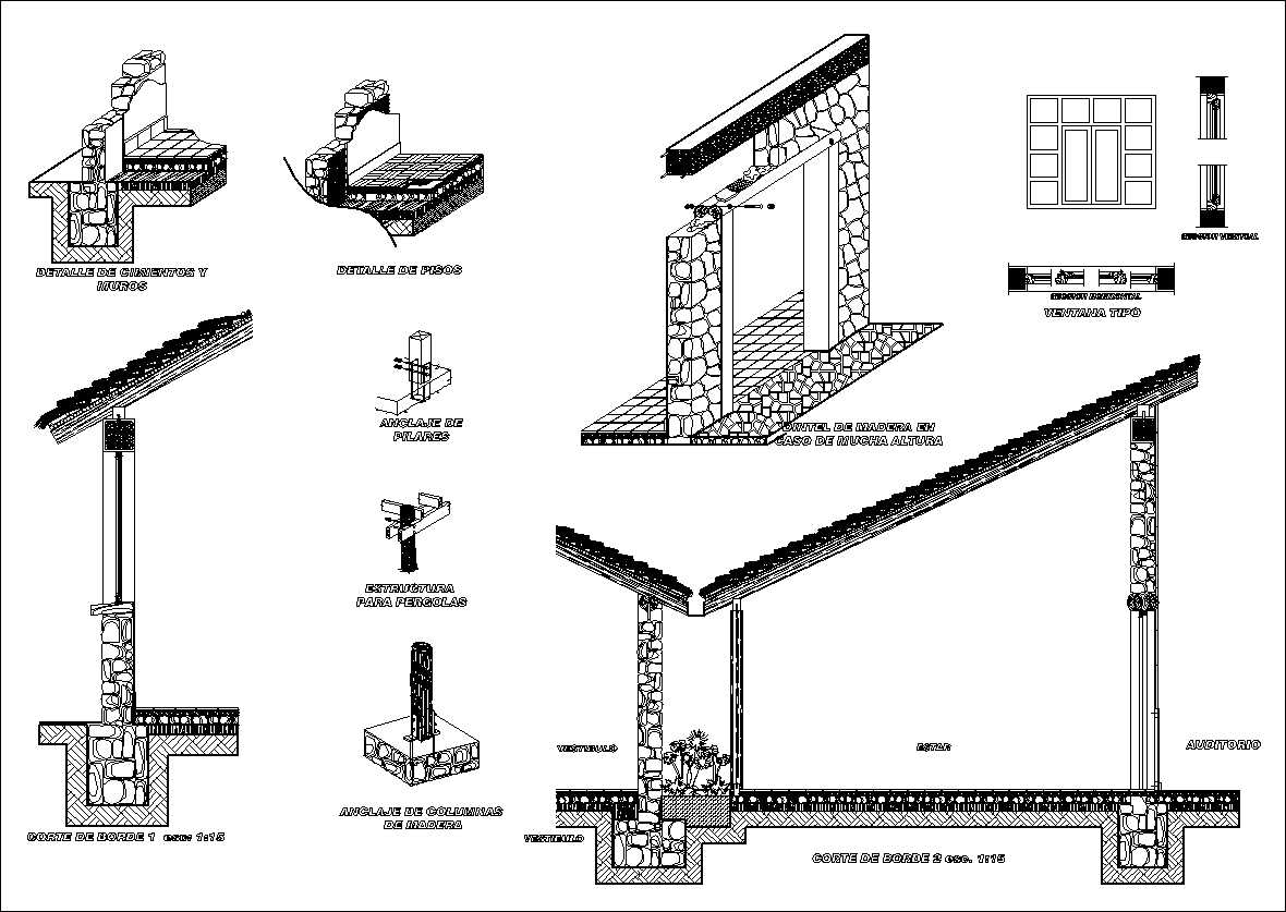 Wood Constructure Details,design,wood building,wood constructure elevation