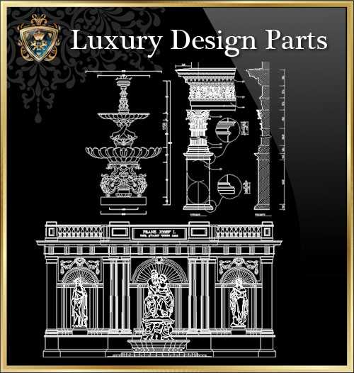 ★【Luxury Design Parts 2】Luxury home, Luxury Villas, Luxury Palace, Architecture Ornamental Parts, Decorative Inserts & Accessories, Handrail & Stairway Parts, Outdoor House Accessories, Euro Architectural Components, Arcade