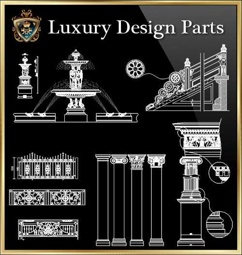 ★【Luxury Design Parts 3】Luxury home, Luxury Villas, Luxury Palace, Architecture Ornamental Parts, Decorative Inserts & Accessories, Handrail & Stairway Parts, Outdoor House Accessories, Euro Architectural Components, Arcade