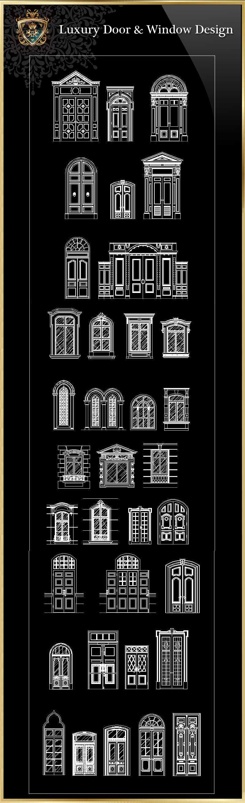 ★【Luxury Door & Window】Luxury home, Luxury Villas, Luxury Palace, Architecture Ornamental Parts, Decorative Inserts & Accessories, Handrail & Stairway Parts, Outdoor House Accessories, Euro Architectural Components, Arcade