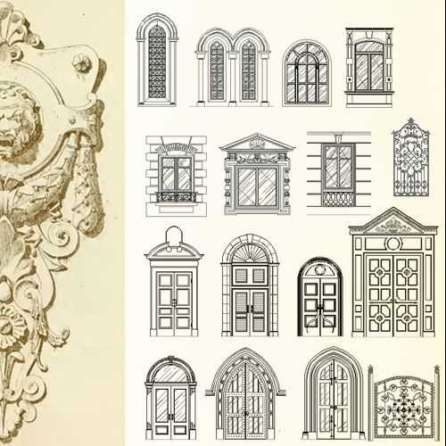 Door and Window Design,Architecture Ornamental Parts,Decorative Inserts & Accessories,Outdoor House Accessories,Euro Architectural Components,Architecture Decoration Drawing,Decorative Elements,Interior Decorating,Neoclassical Interior Design