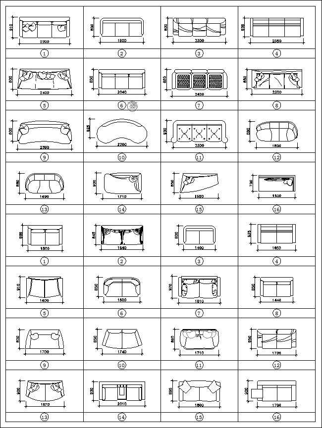 Best sofa blocks and elevation