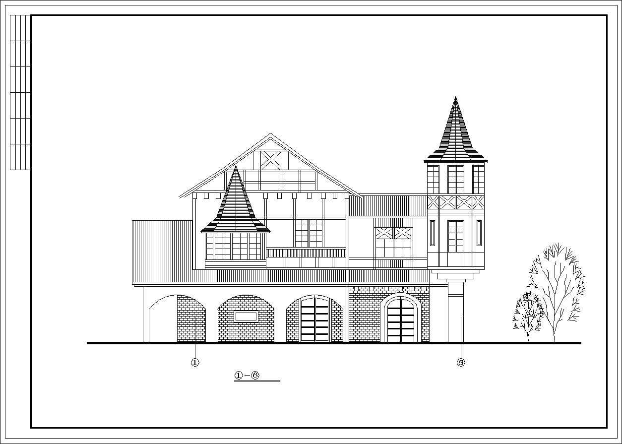 Dream French Town plan,elevation,details drawings