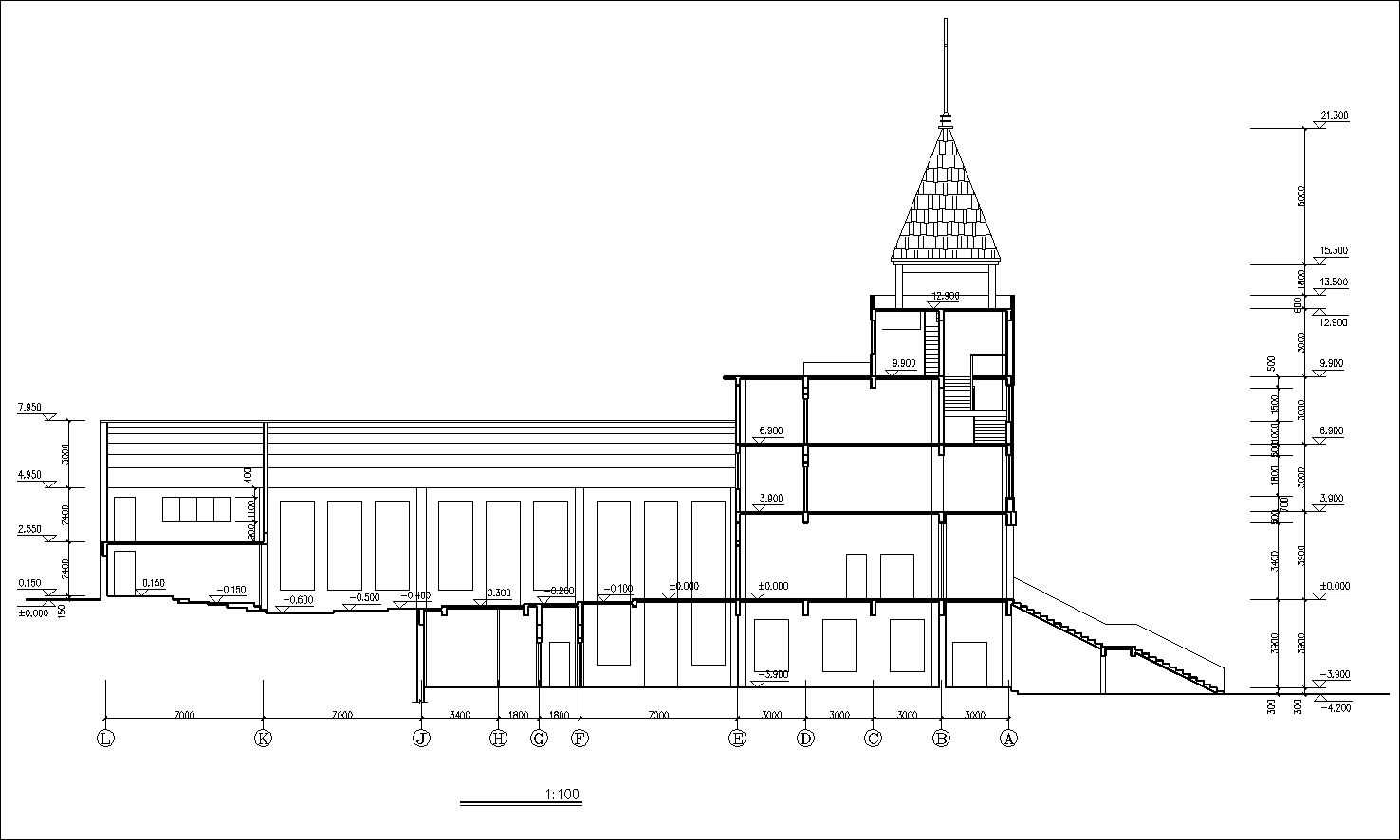 Church plan,elevation,details drawings 