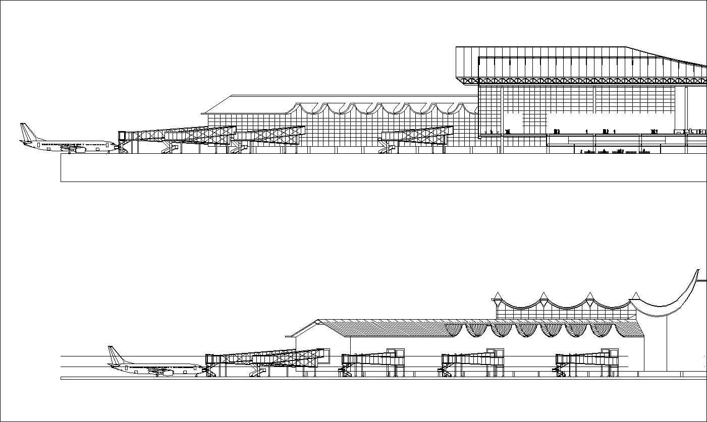 Airport plan,Terminal plan,elevation,details drawings 