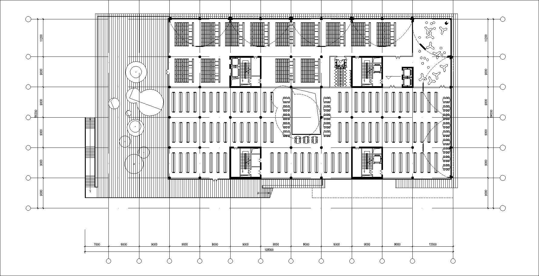 Library Floor Plans and Drawings-Elevations, Floor Plans, and Details