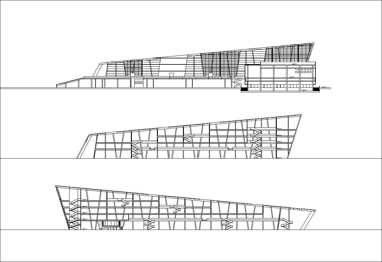  Culture Center Floor Plans and Drawings-Elevations, Design  concept, and Details