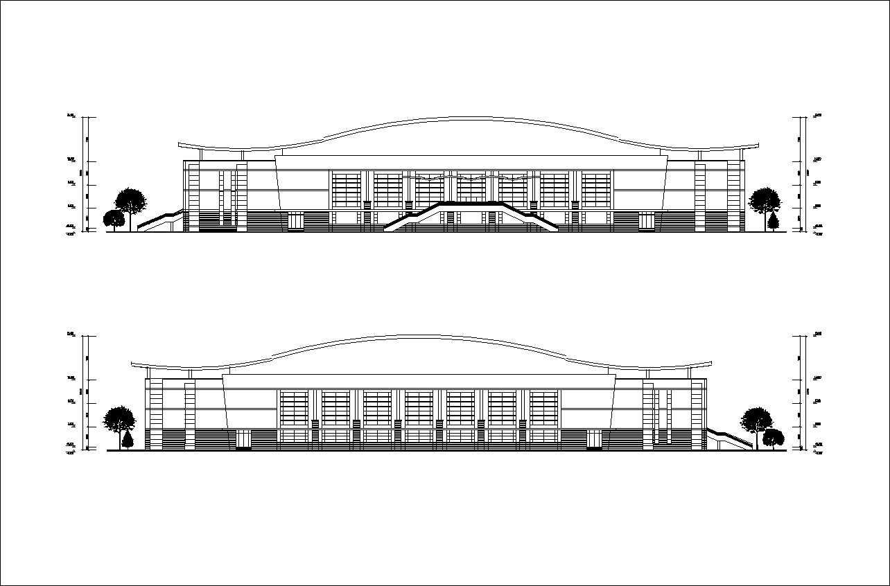 ★【Stadium Design Drawings】 Stadium Floor Plans and Drawings-Elevations, Design  concept, and Details