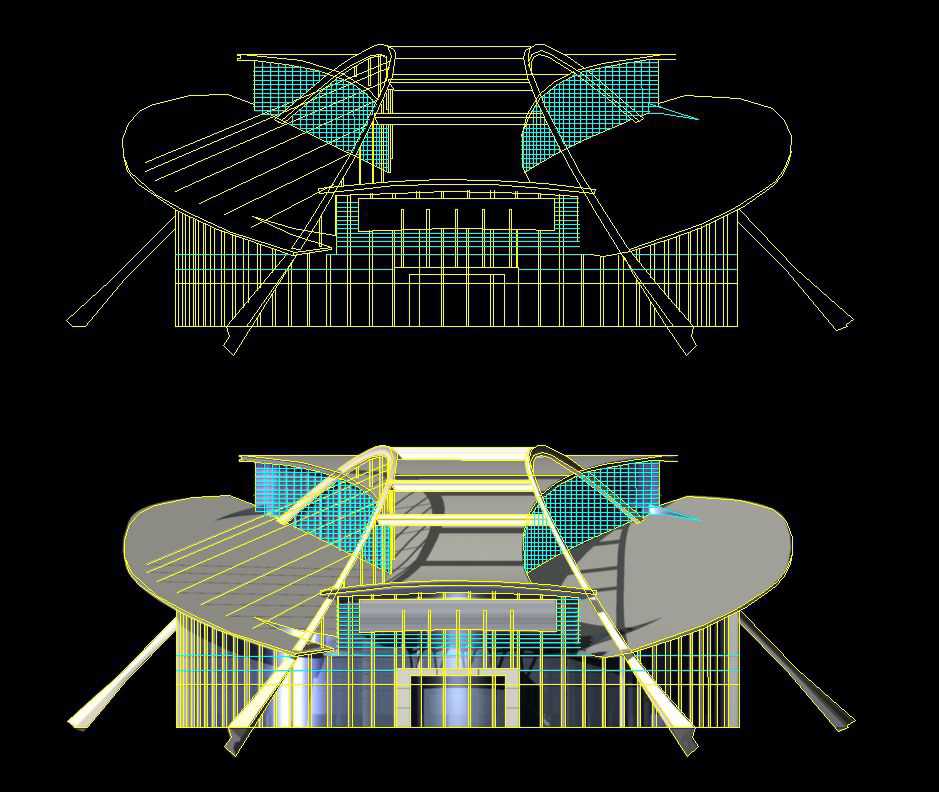 ★【Stadium Design Drawings】 Stadium Floor Plans and Drawings-Elevations, Design  concept, and Details