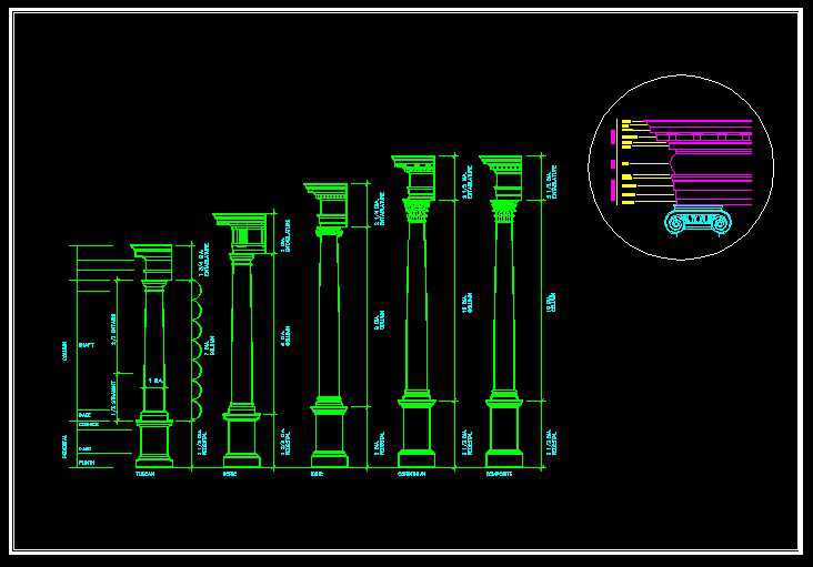 Decorative Elements,Carried of viceroys,Outdoor Decoration,Columns,CAD blocks for outdoor living design projects