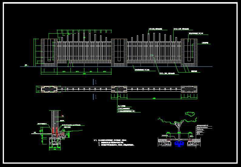 Wrought iron railing fence 